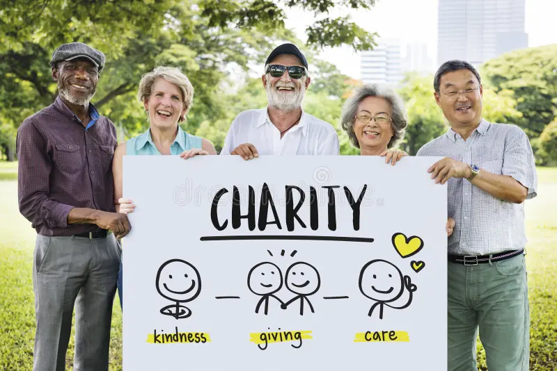 Community compassion for poor children and elderly people