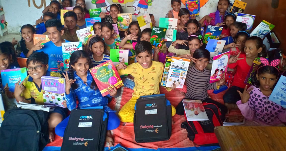 Poor children learning together with hope and a need for support